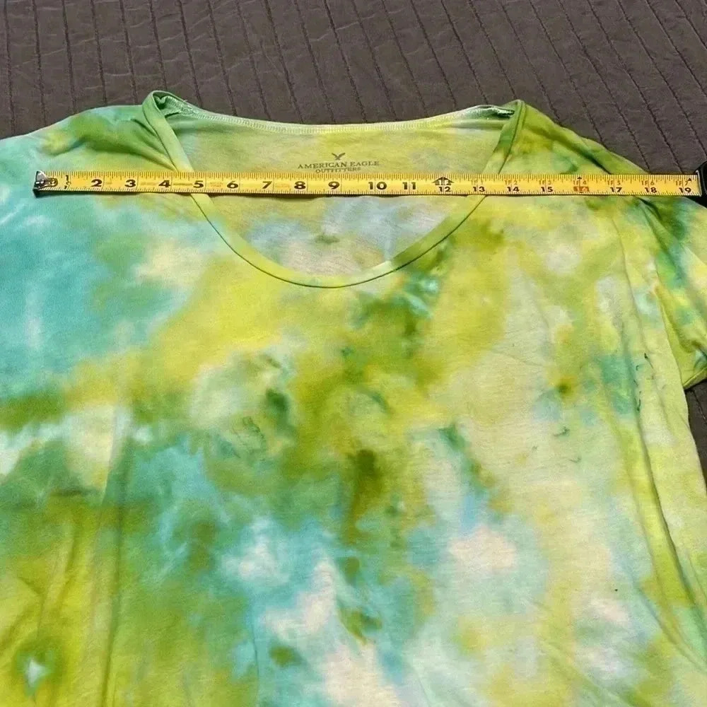 Tie Dyed Up-cycled American Eagle Top Size Small - Picture 5 of 6